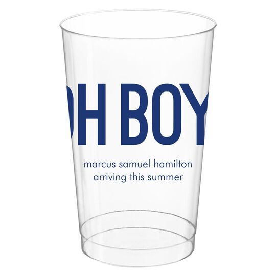 Bold Oh Boy Clear Plastic Cups